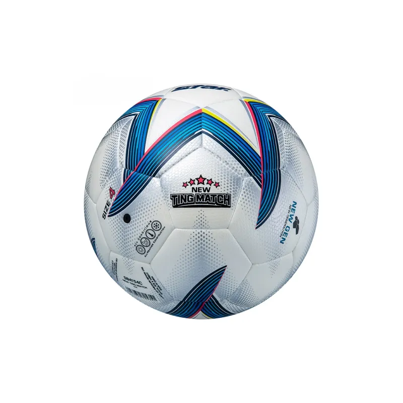 Star Ball Size 4 Soccer PU Seamless Thermal bonding Unisex White Blue-2