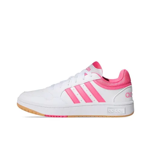 Adidas Hoops 2.0 Skateboard Shoes Women's Low-Top White/Pink