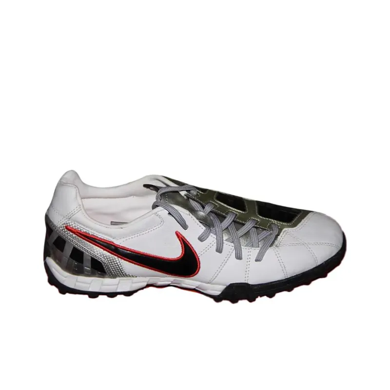 Nike TF Rubber Broken Studs Artificial Ground Cushioning Anti-Slip And Wear-Resistant Soccer Shoes Unisex White-1