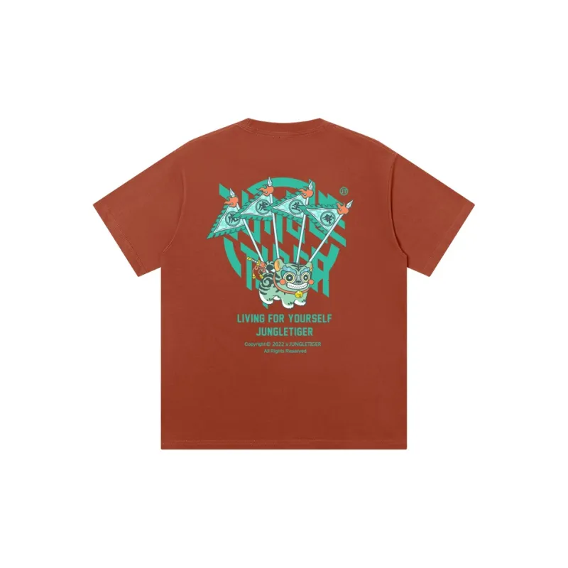 JUNGLE TIGER T Shirt Unisex Black American Streetwear Vintage-9