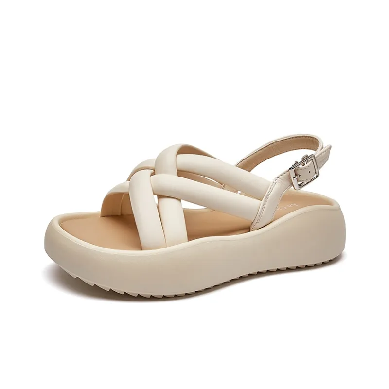 La Chapelle Roman Sandals Medium Heel Women's-10