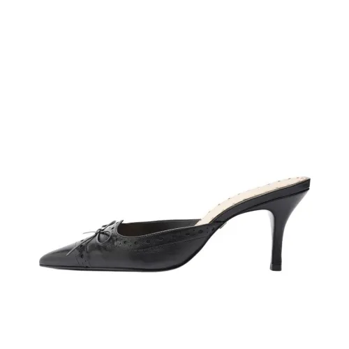 Schutz Slip-Resistant Closed Toe Slippers 8.2cm Women's Black