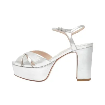 Schutz Keefa One Strap Sandals 10.5cm Women's Silver