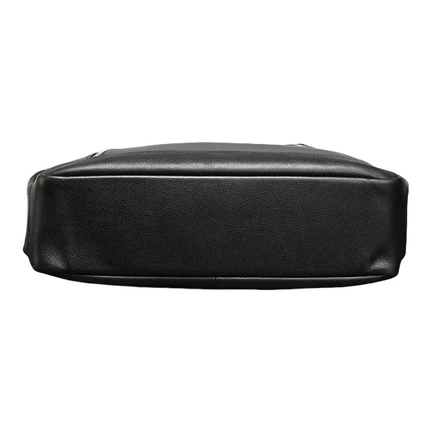 PESASRIE Genuine Leather Top Grain Cow Leather Large Capacity Men's Bag Regular Men's Black-6