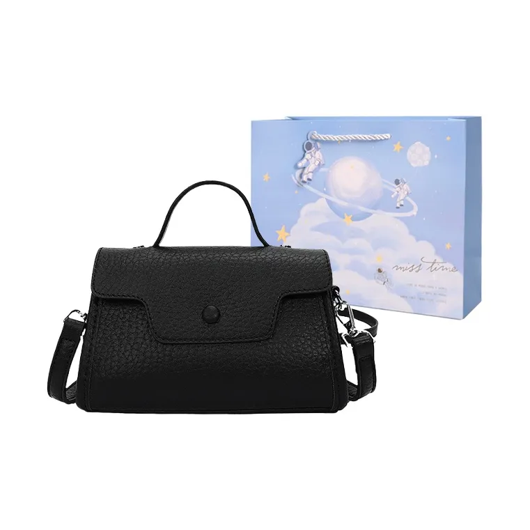 Duoluplo Doron Paul PU One Shoulder Handbag Regular Women's Ecru/Black-4