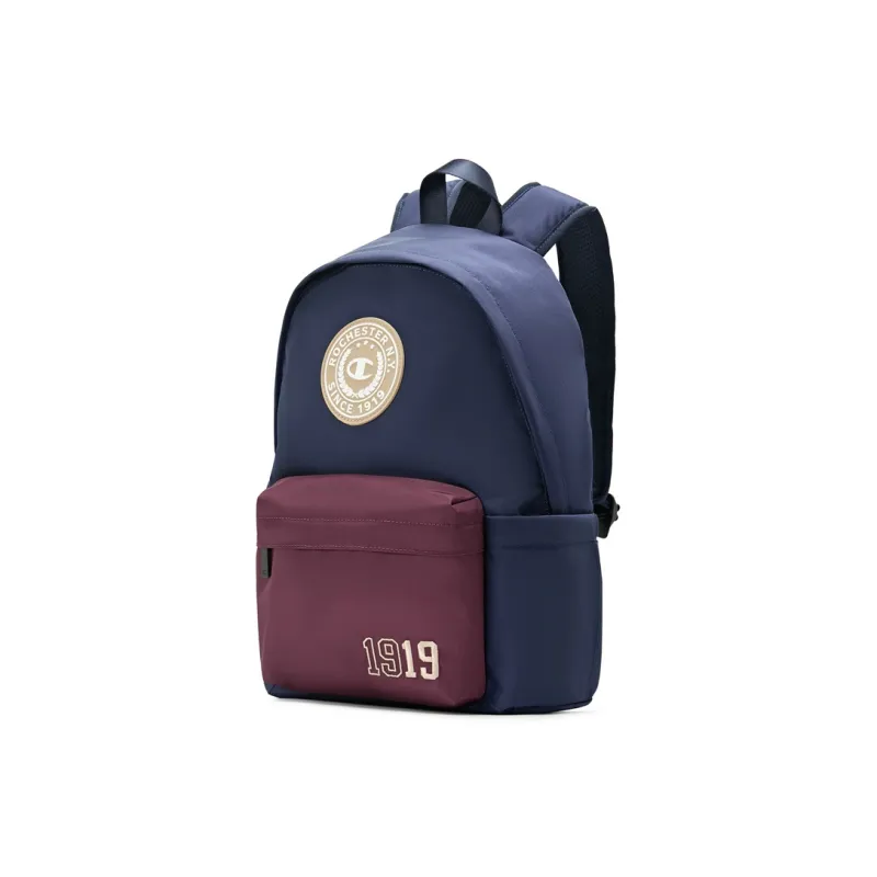 Champion Fabric Backpack Medium Size Unisex Dark Blue/Green/Yellow Brown/Dark Brown-3