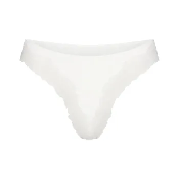 SKIMS COTTON LACE DIPPED THONG Underpants Women's 1 Pack MARBLE/Marble