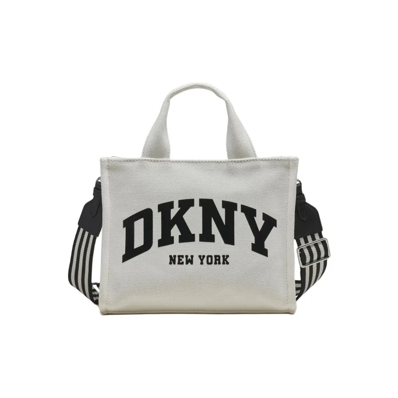 DKNY Cotton Shoulder Bag Crossbody Bag Handbag Small Size Women's White-0