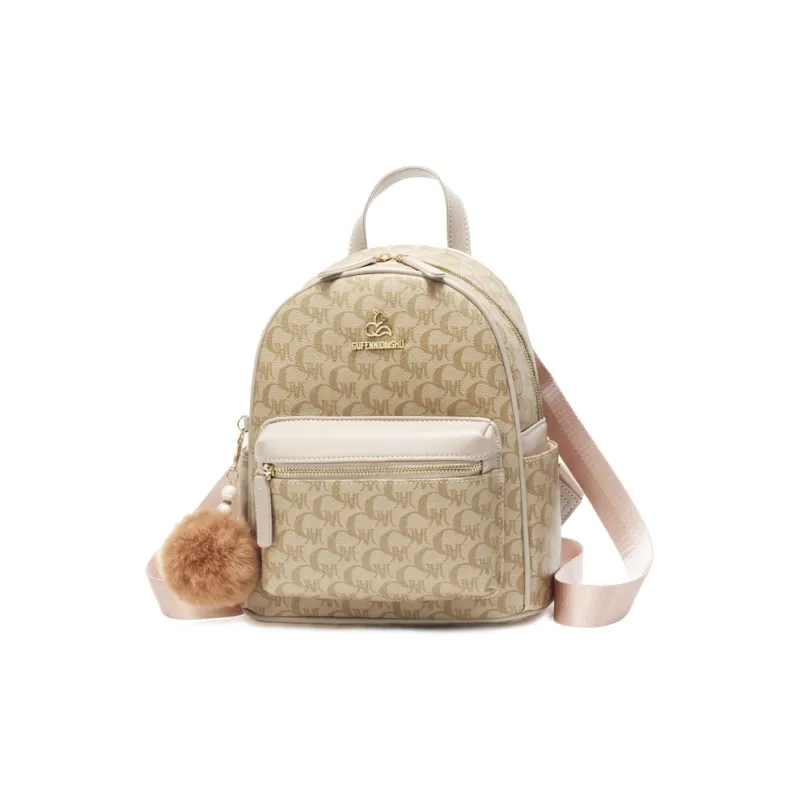 Weymond Soft Leather Backpack Women's Ecru/Earth Yellow-0