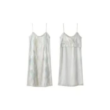 CAIHENGTONG Nightgown Women's 2 Pack Jasper Blue Ripple