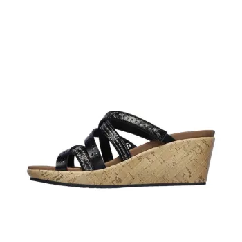 Skechers Cali Beverlee Rubber Sole Abrasion-Resistant Slide Slippers Women's Black