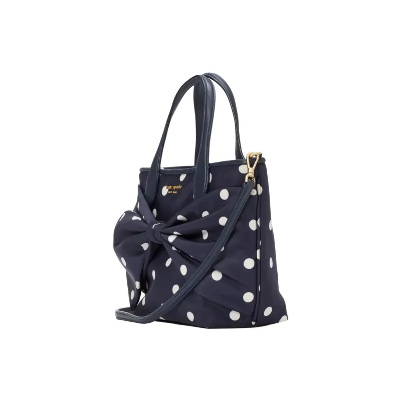 Kate Spade Recycled Nylon Tote Bag Shopping Bag Shoulder Bag Handbag Women's Dark Blue Multicolor-1