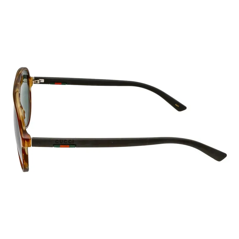 GUCCI Acetate Rubber Aviator Sunglasses Women's Tortoiseshell-2