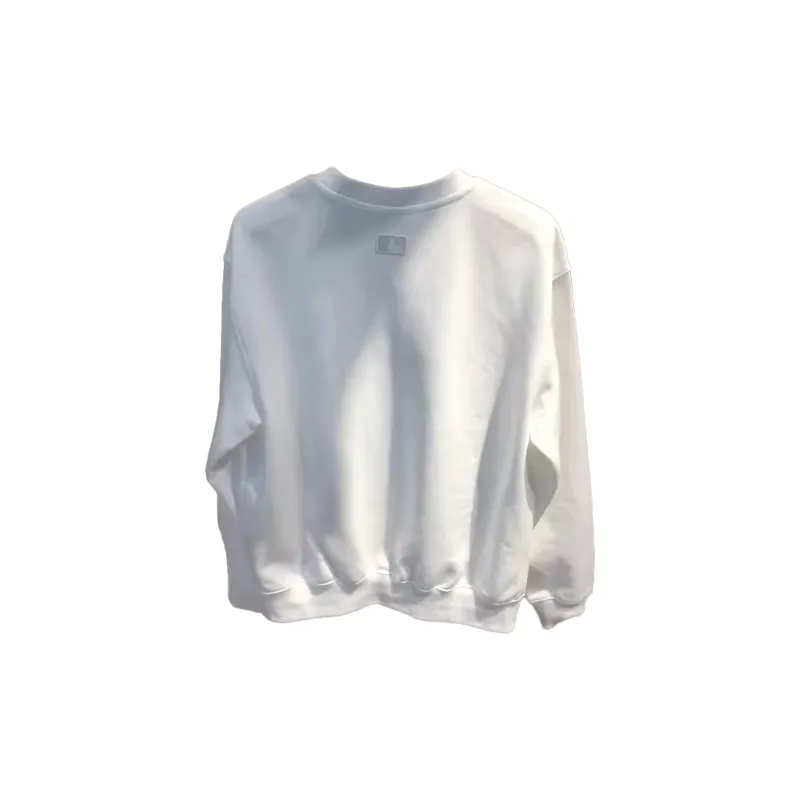 MLB New York Yankees Drop Shoulder Sleeve T Shirt Unisex Ivory White-1