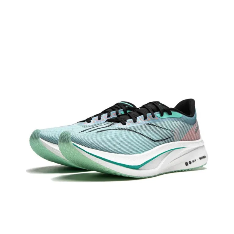 LINING Feidian 4 Challenger Running Shoes Men Low Top Cloud Blue/Fluorescent Ice Cyan-2