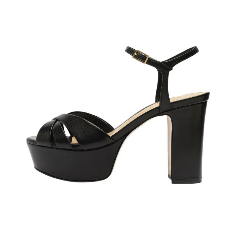 Schutz Keefa Strap Sandals 10.5cm Women's Black-0
