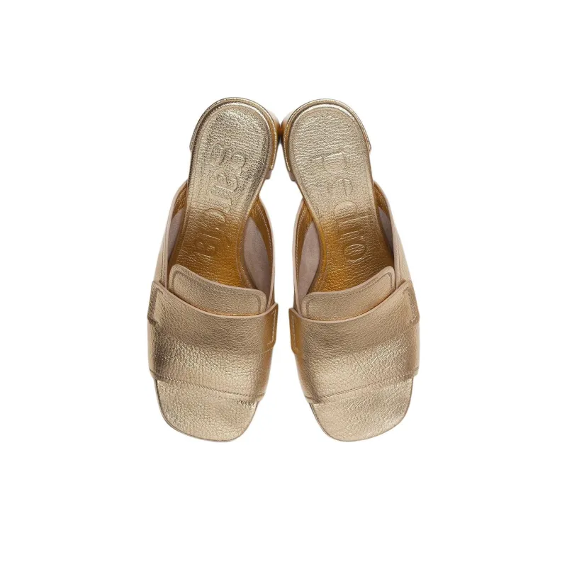 Pedro García Slide Slippers 5.5cm Women's Gold-5