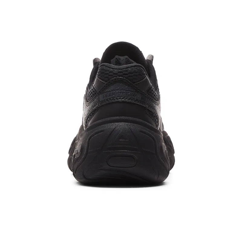 PEAK Taichi Tire Shoes Cushioning Rebound Wear Resistant Slip Resistant Low Top Vintage Casual Shoes Women's All Black-4