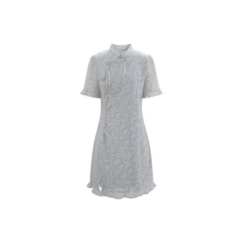 UNIFREE Short-Sleeved Dresses Women's Gray