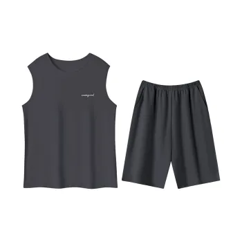WANANNI Pajama Set Men's Dark Gray