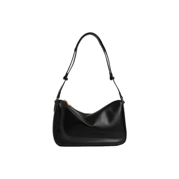TTaG．baG Microfiber Leather Shoulder Bag, Crossbody Bag Women's Black/Coffee