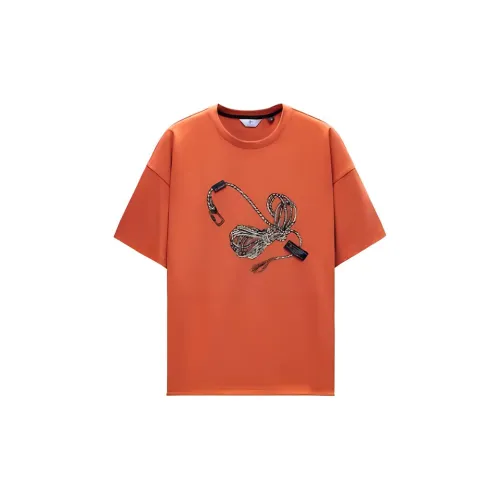 GOLDLION T-Shirts Unisex Orange Red