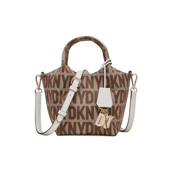 DKNY Leather Shoulder Bag Crossbody Bag Women's Light Brown