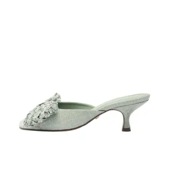 Schutz Slide Slippers 6cm Women's Green