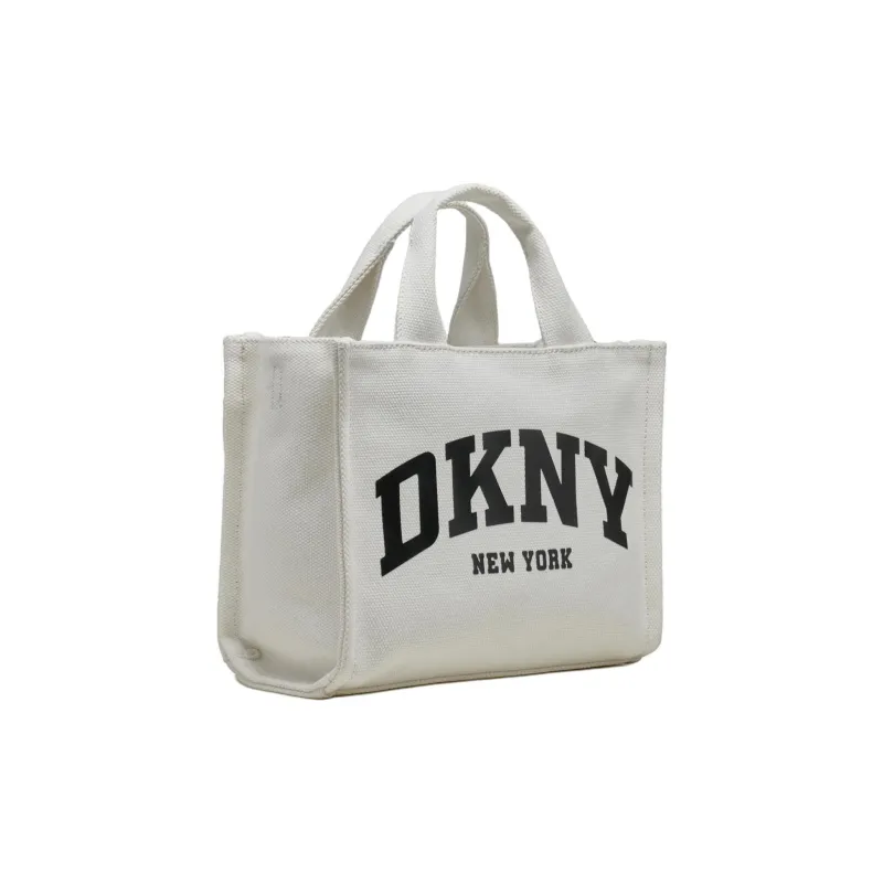 DKNY Cotton Shoulder Bag Crossbody Bag Handbag Small Size Women's White-1