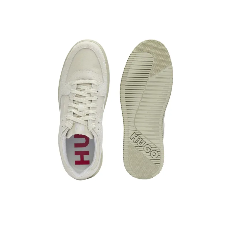 HUGO BOSS Low Top Skateboard Shoes Men's Light Beige-4