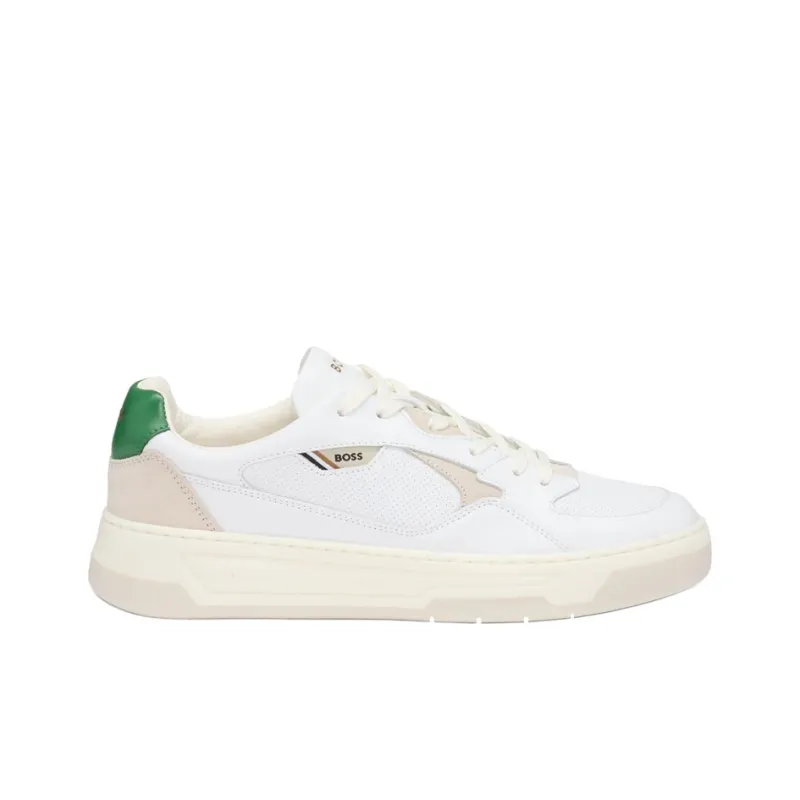 HUGO BOSS Low Top Skateboard Shoes Men's White-1