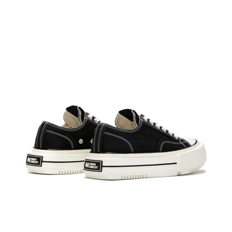 CHOCO CONCERT Low Top Canvas Shoes Unisex Black-4