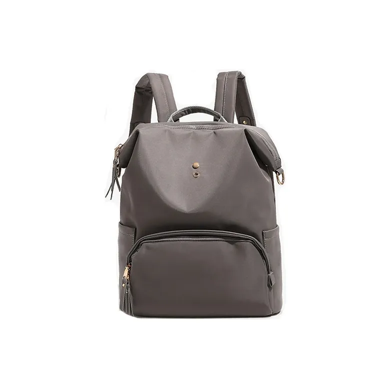 TTaG．baG Microfiber Leather Carry Backpack Women's Orange/Black/Gray-7