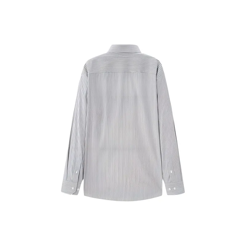 GOLDLION Shirt Men's Brown Stripes-1