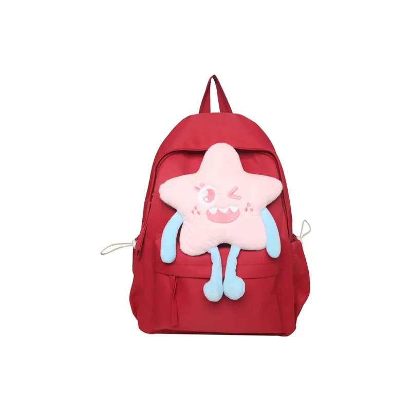 GEERDUN Nylon Backpack Women's Yellow/Black/Pink/Red-0