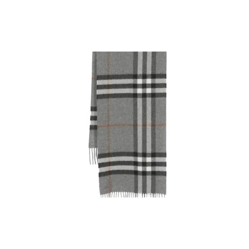 Burberry Cashmere Knit Scarves Women's Gray-2