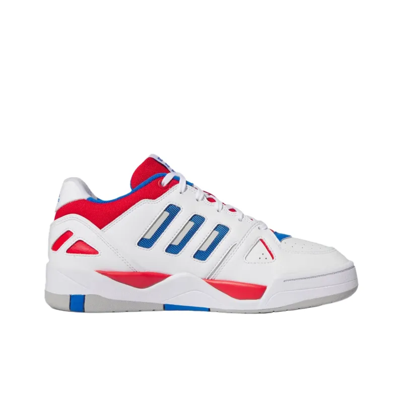 Adidas Midcity Low Cushioning Anti-Slip And Wear-Resistant Low-Top Basketball Shoes Unisex White Red-1