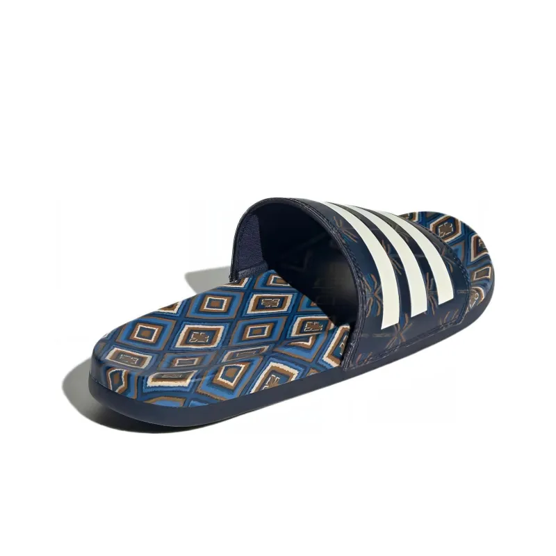 Adidas Adilette Comfort Sandals Night Indigo Cream White Women's-3