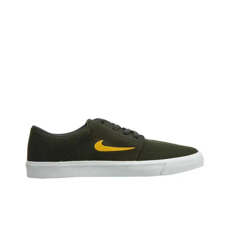Nike Sb Portmore Canvas Sequoia University Gold Black White-1