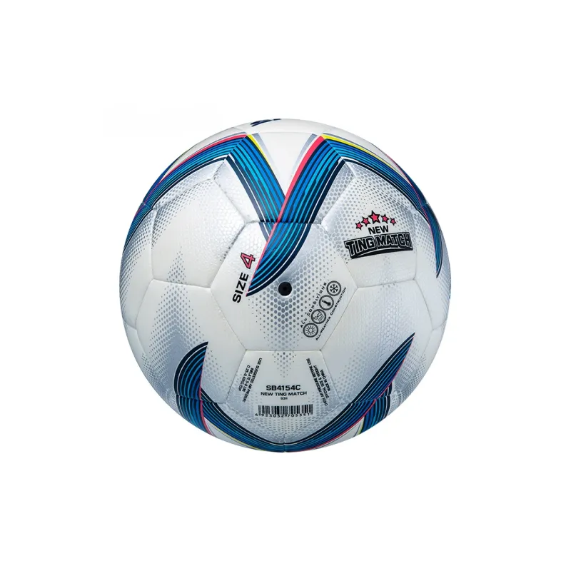 Star Ball Size 4 Soccer PU Seamless Thermal bonding Unisex White Blue-3