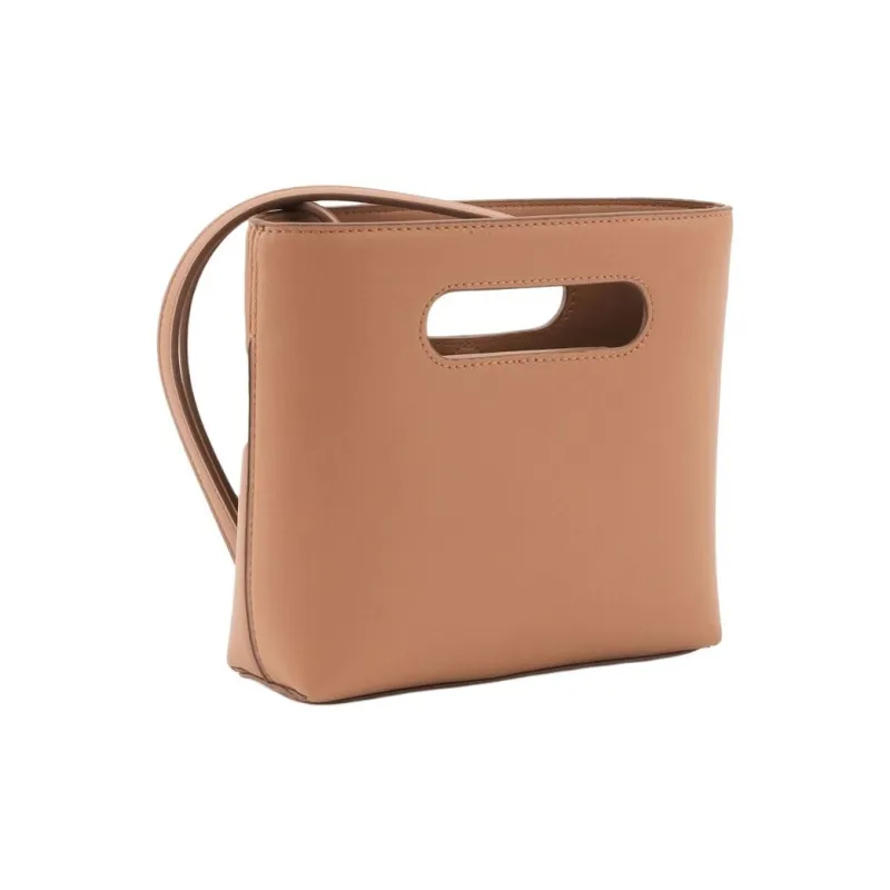 CALVIN KLEIN Synthetic Leather Crossbody One Shoulder Handbag Small Size Women's Light Brown-1