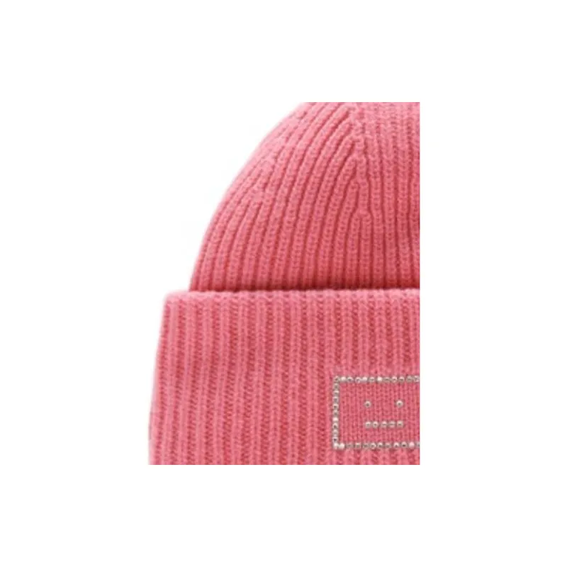 Acne Studios Logo Embellished Ribbed Beanie-1