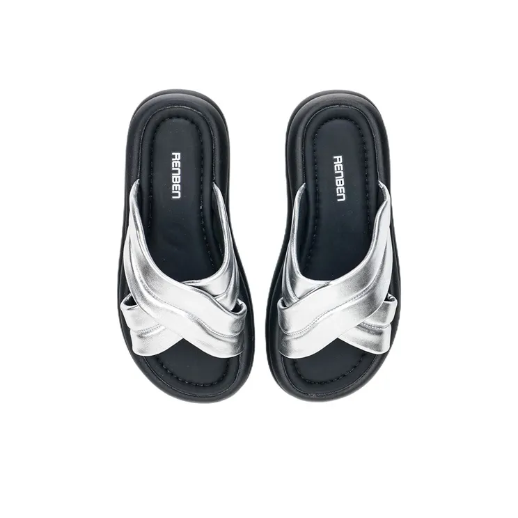 Humanism 1986 PVC Polyvinyl Chloride Abrasion Resistant Massage Slide Slippers Women's-3