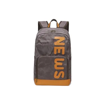 TTaG．baG Batik Canvas Backpack Men's Gray/Army Green/Khaki/Earth Yellow