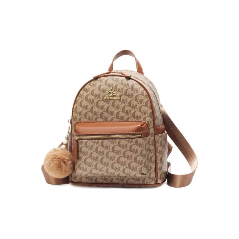 Weymond Soft Leather Backpack Women's Ecru/Earth Yellow-3