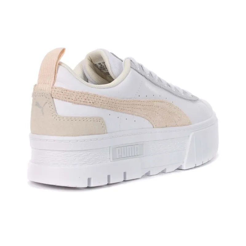PUMA Mayze Slip Resistant Height Increasing Low Top Skateboard Shoes Women's White-2