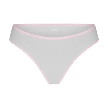 SKIMS FITS EVERYBODY CONTRAST TRIM CHEEKY BRIEF Underpants Women's 1 Pack Platinum/Gold