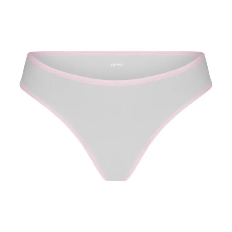 SKIMS FITS EVERYBODY CONTRAST TRIM CHEEKY BRIEF Underpants Women's 1 Pack Platinum/Gold-0