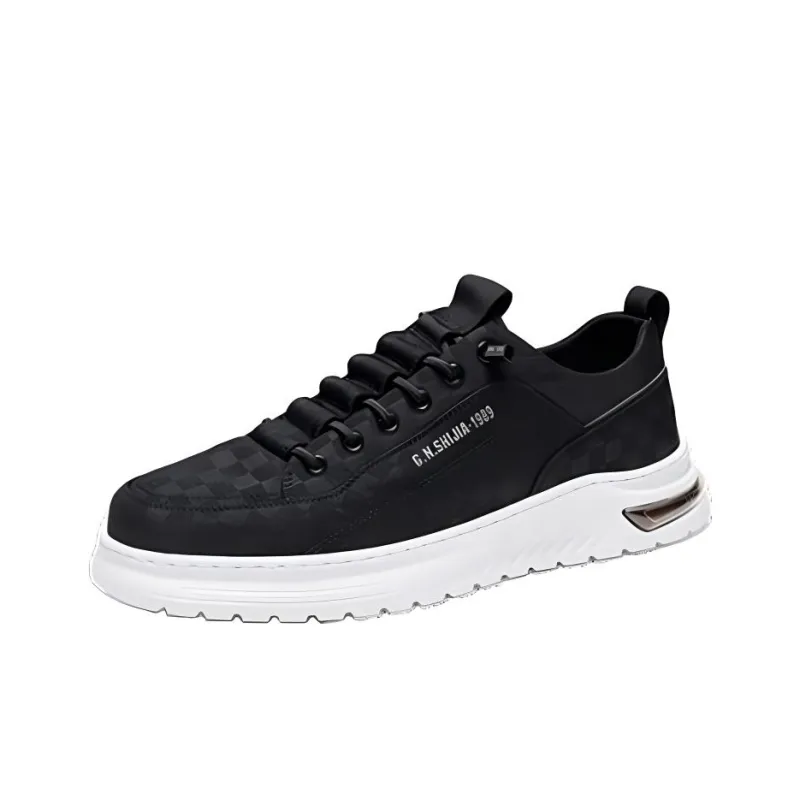 G.N.SHIJIA Low Top Casual Shoes Men's Black-1