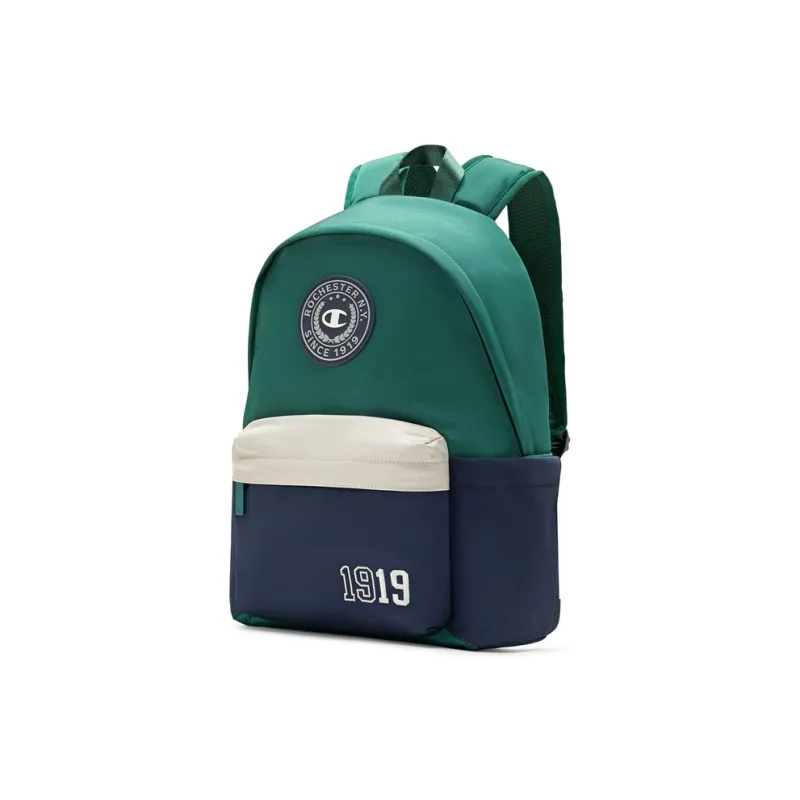 Champion Fabric Backpack Medium Size Unisex Dark Blue/Green/Yellow Brown/Dark Brown-5
